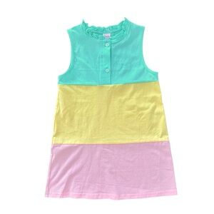 Stitchy Fish Colorblock Sleeveless Shift Dress size 3T